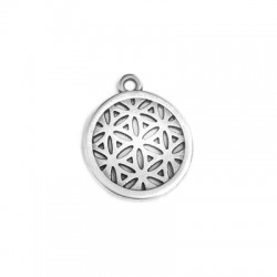 Zamak Charm Flower of Life 20mm