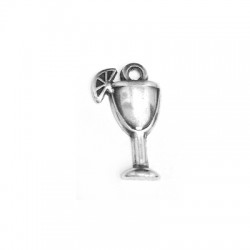 Colgante de Metal Zamak Copa de Cóctel 11x17mm
