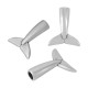 Fermoir une pièce Queue de Dauphin 25x29mm (Ø5,5mm)