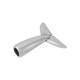 Fermoir une pièce Queue de Dauphin 25x29mm (Ø5,5mm)