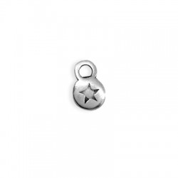Zamak Charm Tiny Star Round 6mm