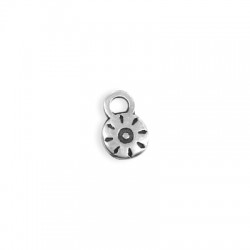 Colgante de Metal Zamak Redondo con Sol 6mm