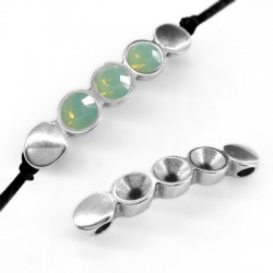 Conector de Metal Zamak con 3 Bases para SS29 36x7mm (Ø3mm)