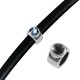 Passant Anneau en Métal/Zamak 8x4,5mm (Ø 5,2) avec support pour cristal PP32