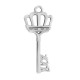 Colgante de Zamak con Forma de Llave «Luck» con Corona 23 x 46 mm