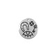 Breloque Ronde en Zamak avec fer à Cheval et œil Maléfique 25 mm Ø1.7 mm