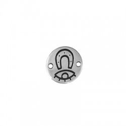 Connecteur en Zamak avec fer à Cheval et œil Maléfique 18 mm Ø1.7 mm