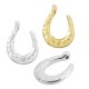 Ciondolo in Zamak a Forma di Ferro di Cavallo con Linee 22X16 mm Ø1.9 mm