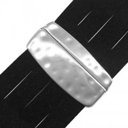 Fermoir martelé en Métal/Zamak 22x45mm  (Ø 40x2,2mm)