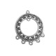 Colgante de Metal Zamak Redondo Estilo Étnico con Anillas 30mm
