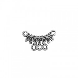 Intercalaire collier avec anneaux en Métal/Zamak 22x12mm