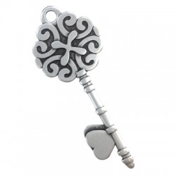Pendentif Clé en Métal/Zamak 66x29mm