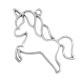 Ciondolo in Metallo Zama Unicorno 56x47mm