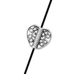 Zamak Bead Heart 16x14mm Ø1.7mm