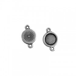 Connettore in Metallo Zama Rotondo Sole con Base 8mm (int. 6mm)