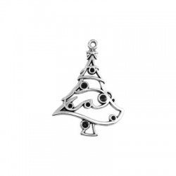 Pendentif Sapin de Noël 28x32mm en Métal/Zamak