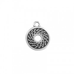Breloque ronde en Métal/Zamak 15mm