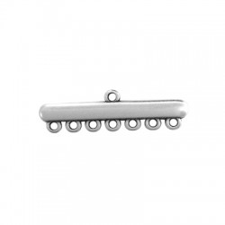 Terminale in Metallo Zama Barretta con 7 Anellini Portafili 37x8mm