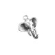 Colgante de Metal Zamak Cabeza Elefante 21mm