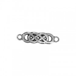 Intercalaire Infini double en Métal/Zamak 21x8mm