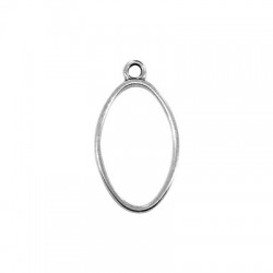 Pendentif ovale en Métal/Zamak 17x27mm