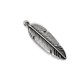 Colgante de Metal Zamak Pluma 11x30mm