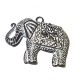 Pendentif Éléphant éthnique en Métal/Zamak 58x46mm