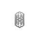 Conector de Metal Zamak Chapa Filigrana 30x19mm (Ø1.2mm)