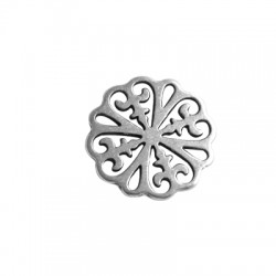 Zamak Round Filigree 24mm