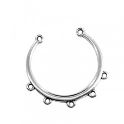 Intercalaire collier avec 5 anneaux en Métal/Zamak 34x32mm