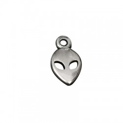 Colgante de Metal Zamak Cabeza de Extraterrestre 9x10.5mm