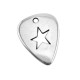 Zamak Pendant Guitar Pick 17x22mm Ø1.8mm