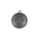 Médaille ronde avec main de Fatima en Métal/Zamak 20mm