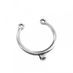 Pendentif pour collier avec trou en Métal/Zamak 28x31mm