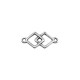 Connettore in Metallo Zama Doppio Rombo 19x12mm