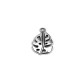 Colgante de Metal Zamak Hoja Tropical 14x17mm