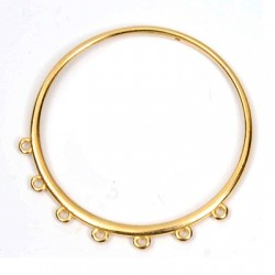 Pendentif Cercle en Métal/Zamak 60mm avec 6 anneaux