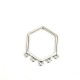 Zamak Pendant Hexagon with Loops 27x31mm Ø1.2mm