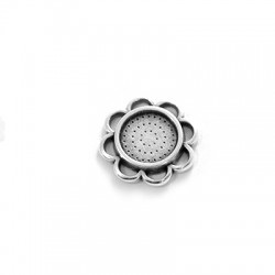 Pendentif fleur en Métal/Zamak 25mm avec support pour flatback