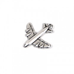 Pendentif avion en Métal/Zamak 19x20mm