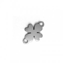 Connettore in Metallo Zama Quadrifoglio Portafortuna 10mm