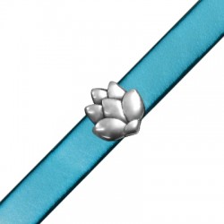 Passant fleur de lotus en Métal/Zamak 15mm (Ø 10,2x2,2mm)