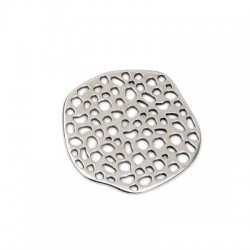 Pendentif irrégulier perforé en Métal/Zamak 40mm