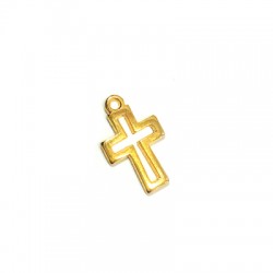 Zamak Charm Cross 11x15mm