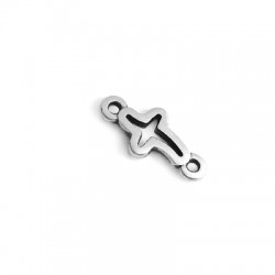 Zamak Pendant Cross Connector 7x10mm