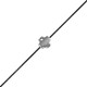 Breloque passant croix en Métal/Zamak avec double trou (Ø 1,6mm)