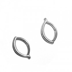 Perle œil en Zamak 23 x 14 mm Ø 1.6 mm