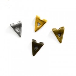 Pendentif Triangulaire en Zamak 8 x 10 mm Ø 1.8 mm