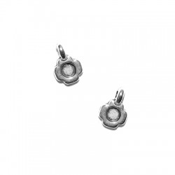 Zamak Charm Cross 6mm with SS10 Setting