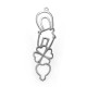 Colgante de Zamak Casa Granada Herradura Trébol 21x72mm
